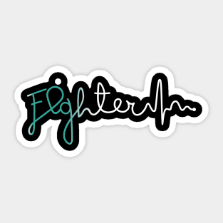 Fighter- Ovarian Cancer Gifts Ovarian Cancer Awareness Sticker